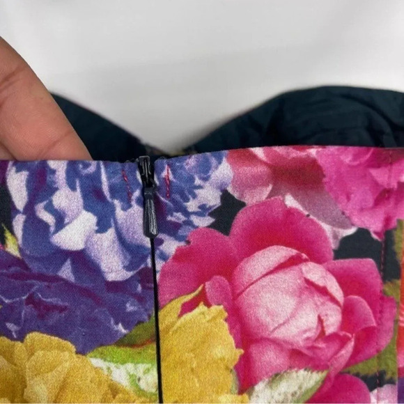 NEW Topshop Floral Print Sleeveless Corset Mini Dress Women's Size US 8 - Picture 9 of 11